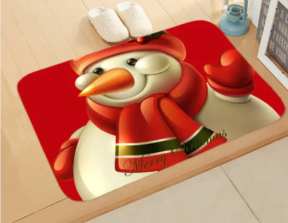 Christmas picture absorbent bathroom mat