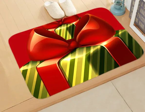 Christmas picture absorbent bathroom mat