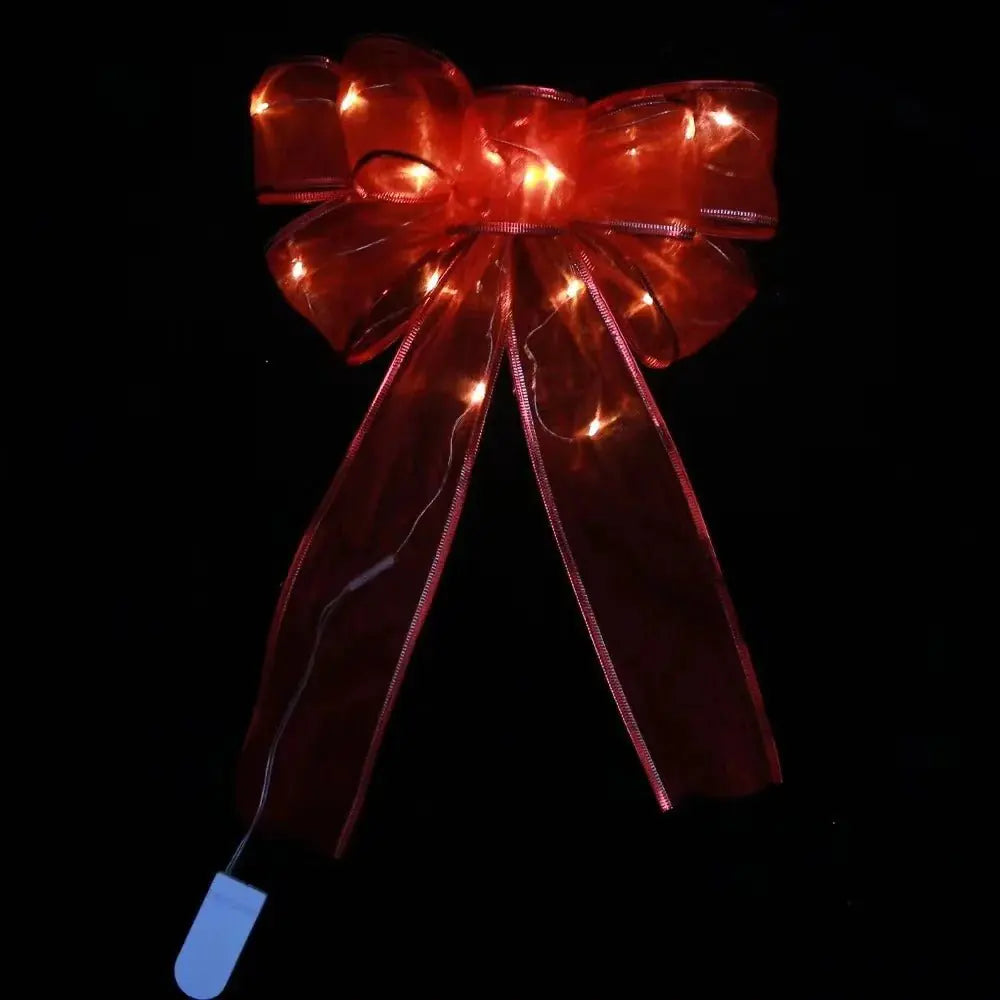 Large Printed Light Up Christmas Bow