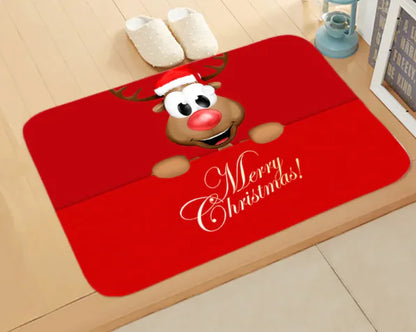 Christmas picture absorbent bathroom mat