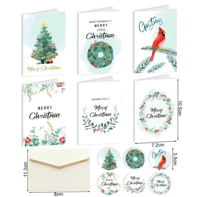 Merry Christmas Fold Small Greeting Cards