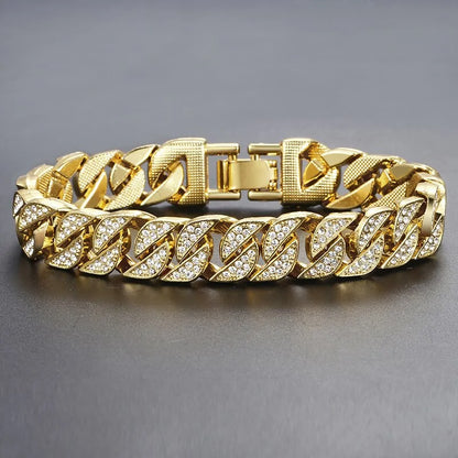 Miami Gold Panzerarmband Kubanisch