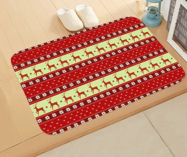 Christmas picture absorbent bathroom mat