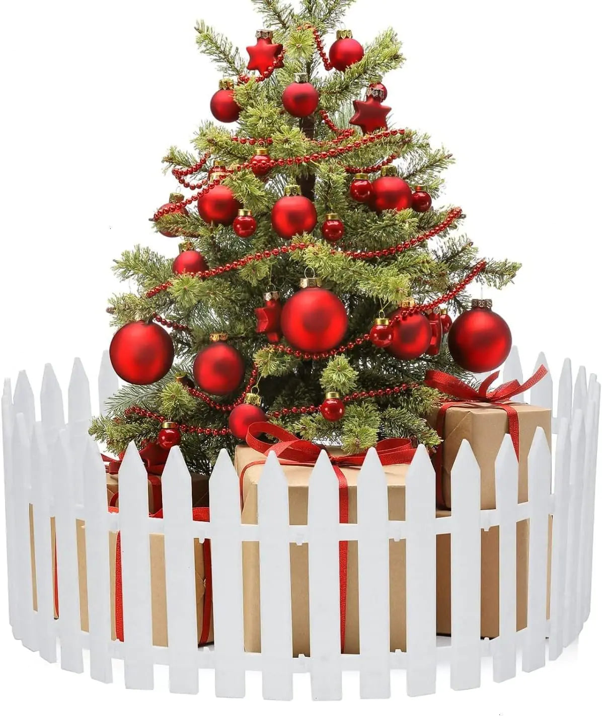 Christmas White Fence For Home Decor