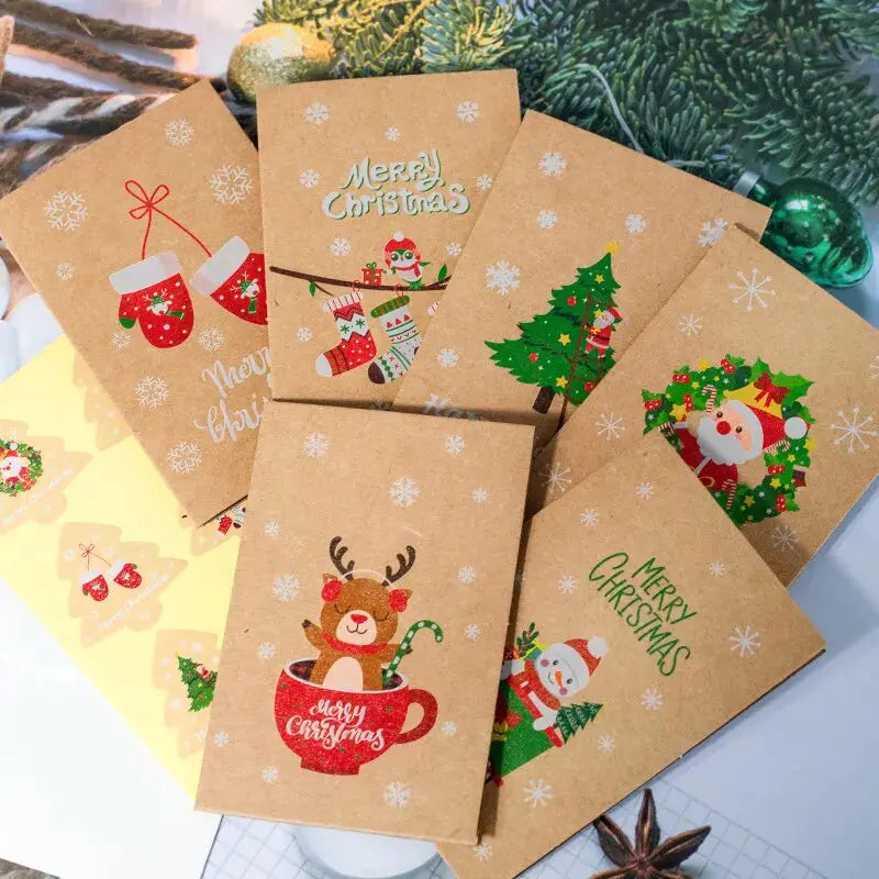 Merry Christmas Fold Small Greeting Cards