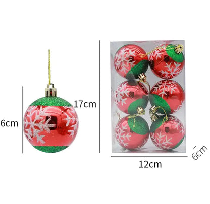 6cm Painted Christmas Ball Decorations Arrangement Props