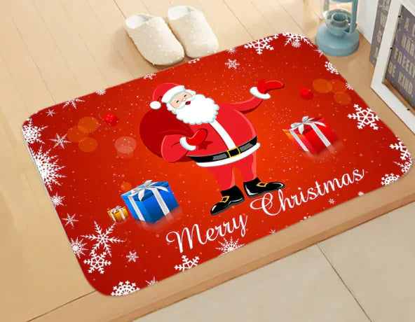 Christmas picture absorbent bathroom mat