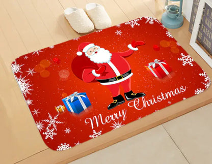 Christmas picture absorbent bathroom mat