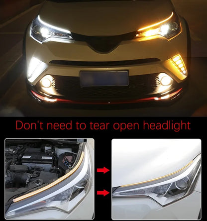 2 Pieces RGB Daytime Strip For Headlight