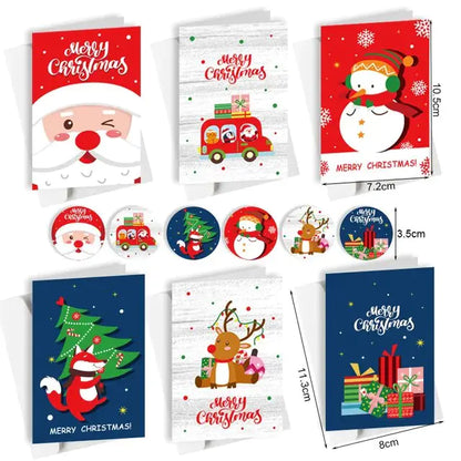 Merry Christmas Fold Small Greeting Cards