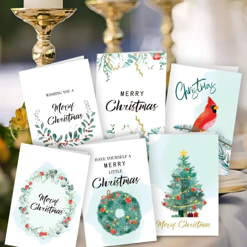 Merry Christmas Fold Small Greeting Cards