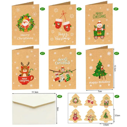 Merry Christmas Fold Small Greeting Cards