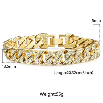 Miami Gold Panzerarmband Kubanisch