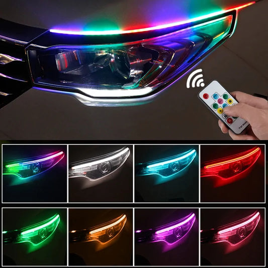 2 Pieces RGB Daytime Strip For Headlight