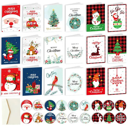 Merry Christmas Fold Small Greeting Cards