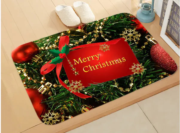 Christmas picture absorbent bathroom mat