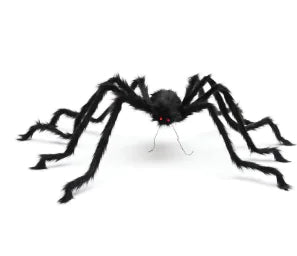 Halloween Giant Black Plush Spider Decoration