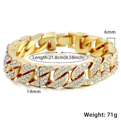 Miami Gold Panzerarmband Kubanisch