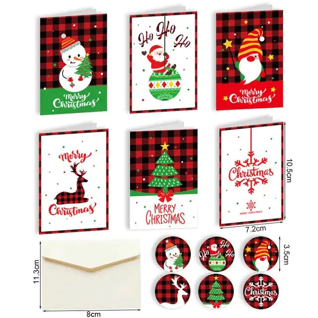 Merry Christmas Fold Small Greeting Cards